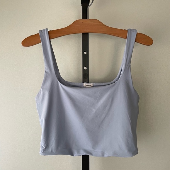 Garage Crop Tank Top Blue Size Medium - Picture 1 of 5